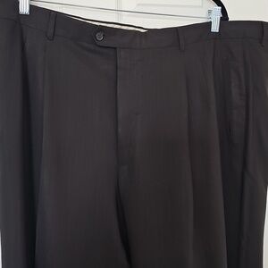 Zignone Italy High Twist New Wool Charcoal Or Olive Dress Pants Size 44